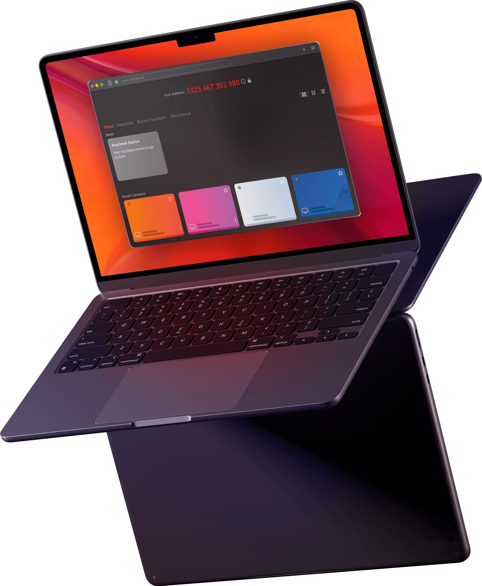AnyDesk remote desktop software connecting two devices securely over network
